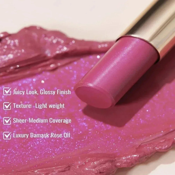 Oulac Mauve Pink Moisture Shine Tinted Lip Balm  Hydrating Lipstick Angel S4 - Picture 5 of 7